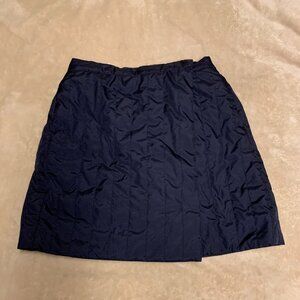 Uniqlo M navy blue puffer wrap skirt